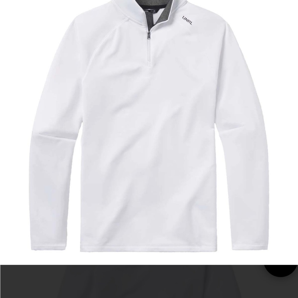 UNRL Men’s White Long Sleeve Pullover